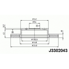 J3302043 NIPPARTS Тормозной диск