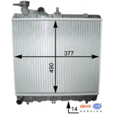 8MK 376 762-071 HELLA Радиатор, охлаждение двигателя