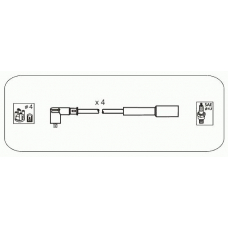 JP343 JANMOR Комплект проводов зажигания