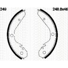 8100 43529 TRIDON Brake shoes