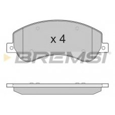BP3274 BREMSI Комплект тормозных колодок, дисковый тормоз