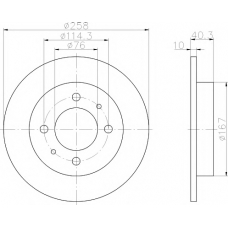 8DD 355 109-061 HELLA PAGID Тормозной диск