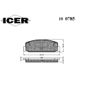 180785 ICER Комплект тормозных колодок, дисковый тормоз