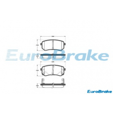 5501223514 EUROBRAKE Комплект тормозных колодок, дисковый тормоз