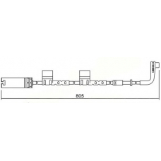 WI0645 BREMSI Сигнализатор, износ тормозных колодок