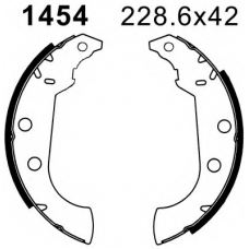 01454 BSF Комплект тормозных колодок