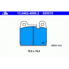 13.0462-4856.2 ATE Комплект тормозных колодок, дисковый тормоз
