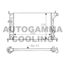 100729 AUTOGAMMA Радиатор, охлаждение двигателя