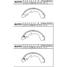 K4701 ASIMCO Комплект тормозных колодок