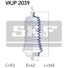 VKJP 2039 SKF Комплект пылника, рулевое управление