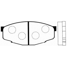 J PA-232AF JAPANPARTS Комплект тормозных колодок, дисковый тормоз