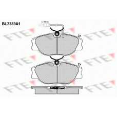 BL2389A1 FTE Комплект тормозных колодок, дисковый тормоз