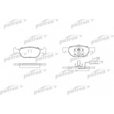 PBP1160 PATRON Комплект тормозных колодок, дисковый тормоз