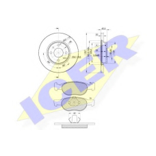 31348-5056 ICER Комплект тормозов, дисковый тормозной механизм