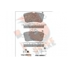 RB2072-067 R BRAKE Комплект тормозных колодок, дисковый тормоз