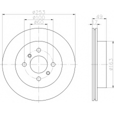 8DD 355 109-221 HELLA PAGID Тормозной диск