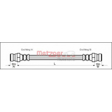 4113287 METZGER Тормозной шланг