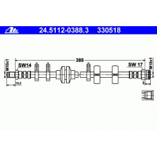 24.5112-0388.3 ATE Тормозной шланг