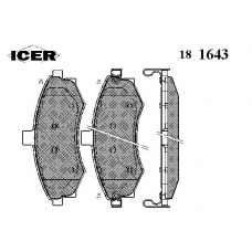 181643 ICER Комплект тормозных колодок, дисковый тормоз