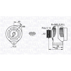 063535255000 MAGNETI MARELLI Генератор