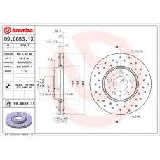 09.8633.1X BREMBO Тормозной диск