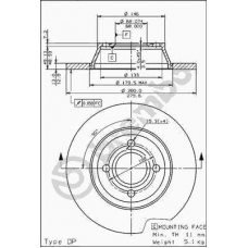 08.5709.10 BREMBO Тормозной диск