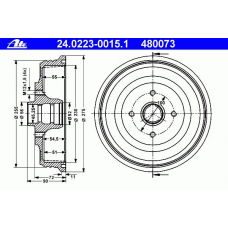 24.0223-0015.1 ATE Тормозной барабан