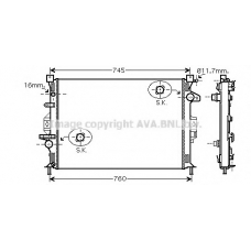 FDA2425 AVA Радиатор, охлаждение двигателя