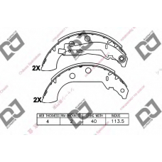 BS1427 DJ PARTS Комплект тормозных колодок