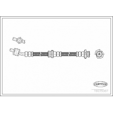 19035087 CORTECO Тормозной шланг