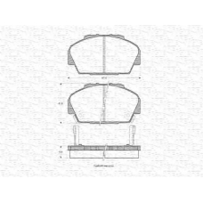 363702160578 MAGNETI MARELLI Комплект тормозных колодок, дисковый тормоз