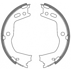 4666.00 REMSA Комплект тормозных колодок, стояночная тормозная с