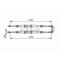 1 987 477 668 BOSCH Трос, стояночная тормозная система