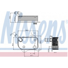 90711 NISSENS масляный радиатор, двигательное масло