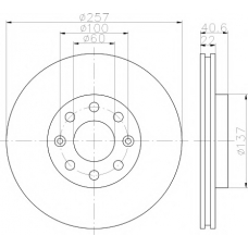 8DD 355 112-581 HELLA PAGID Тормозной диск