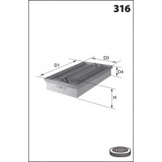 ELP3630 MECAFILTER Воздушный фильтр