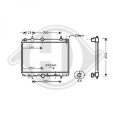 8424205 DIEDERICHS Радиатор, охлаждение двигателя