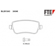 BL2013A3 FTE Комплект тормозных колодок, дисковый тормоз