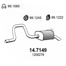 14.7149 ASSO Глушитель выхлопных газов конечный