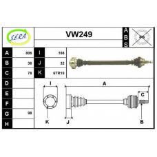 VW249 SERA Приводной вал