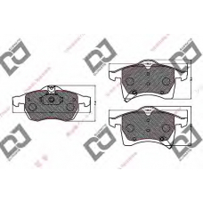 BP1278 DJ PARTS Комплект тормозных колодок, дисковый тормоз