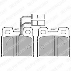 LP484 DELPHI Комплект тормозных колодок, дисковый тормоз
