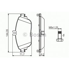 0 986 494 662 BOSCH Комплект тормозных колодок, дисковый тормоз