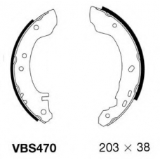 VBS470 MOTAQUIP Комплект тормозных колодок