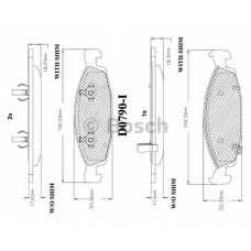 F 03B 150 063 BOSCH Комплект тормозных колодок, дисковый тормоз