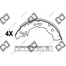 BS1085 DJ PARTS Комплект тормозных колодок