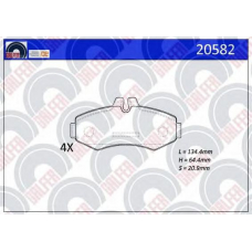 20582 GALFER Комплект тормозных колодок, дисковый тормоз