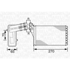 350218224000 MAGNETI MARELLI Теплообменник, отопление салона