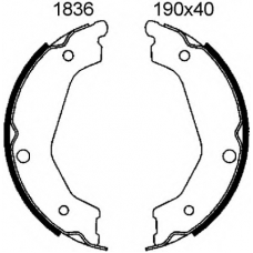 01836 BSF Комплект тормозных колодок, стояночная тормозная с