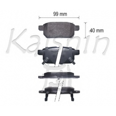 FK10197 KAISHIN Комплект тормозных колодок, дисковый тормоз